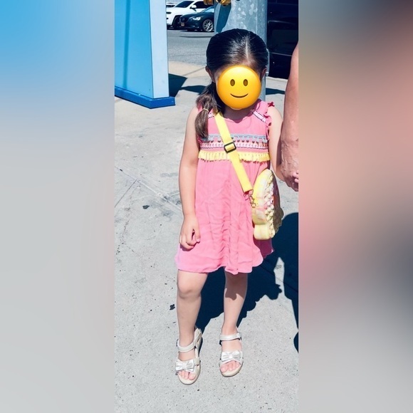 Other - Hanna Banana Little Girl Baby Doll Dress with Embellishment Coral Color size 5